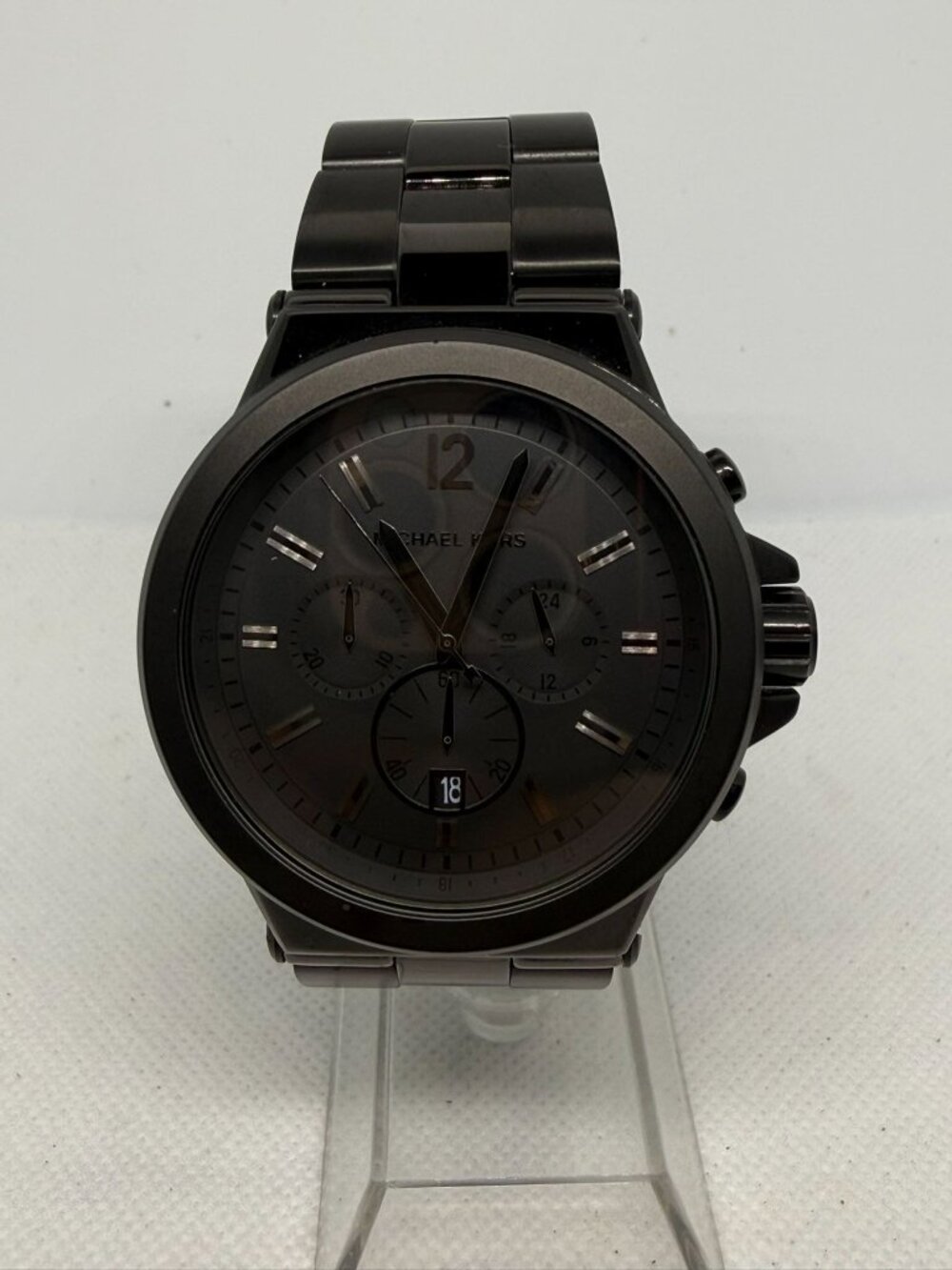 Michael Kors Dylan MK8279 Men's 48mm Black Ion-Plated Chronograph Bracelet Watch